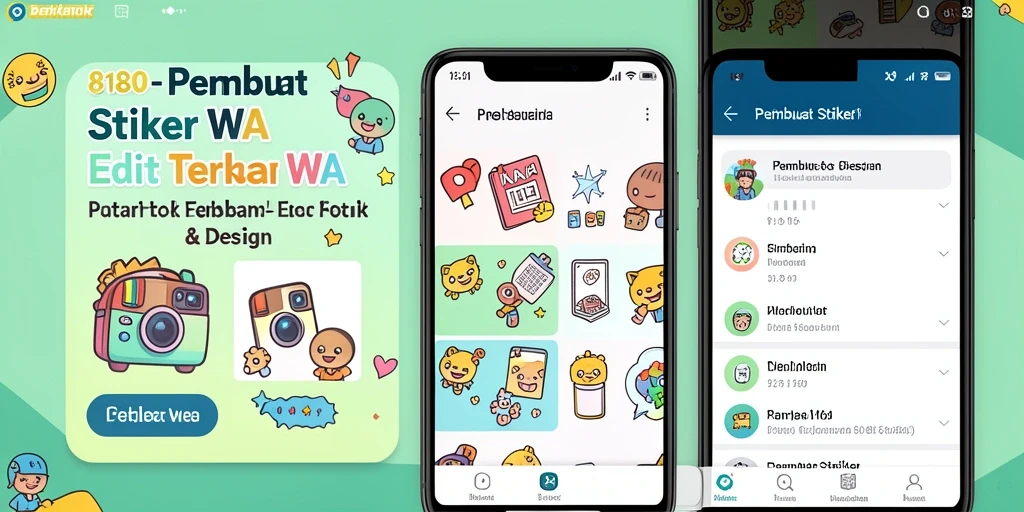 Tampilan antarmuka 8180 untuk membuat stiker yang mudah digunakan.