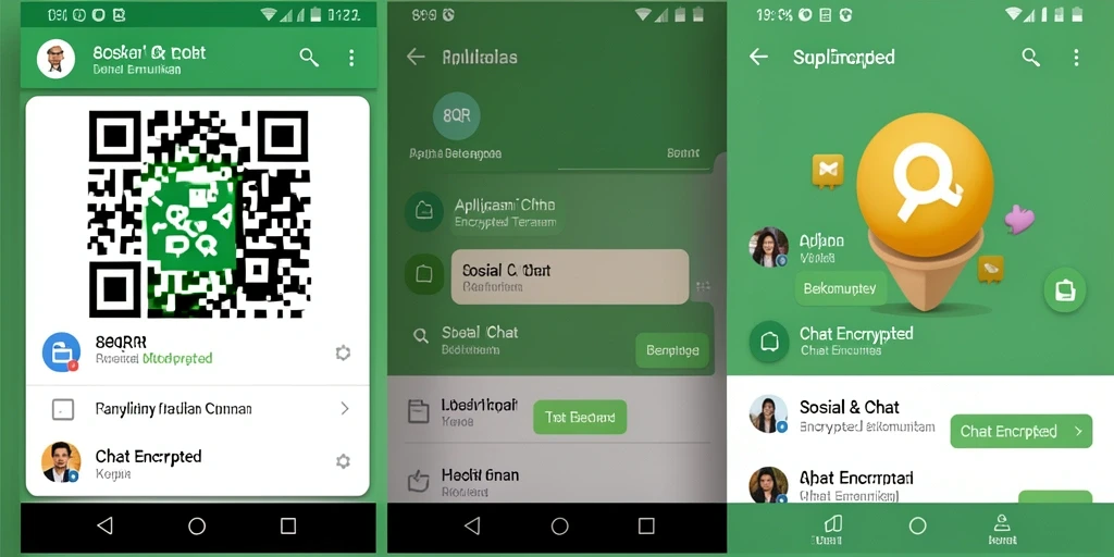 Antarmuka modern dan intuitif aplikasi Chat Encrypted 8QR.