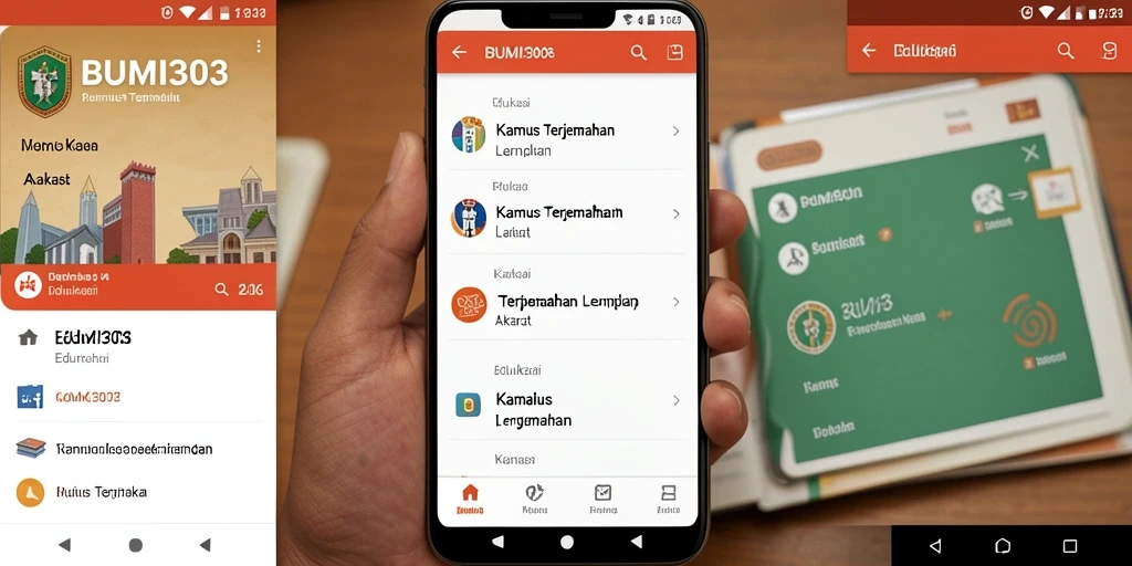 Tampilan antarmuka BUMI303 yang sederhana dan fungsional untuk terjemahan cepat.