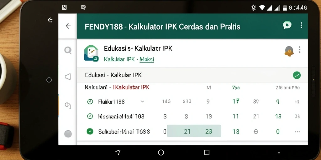 Tampilan antarmuka FENDY188 yang sederhana dan intuitif.