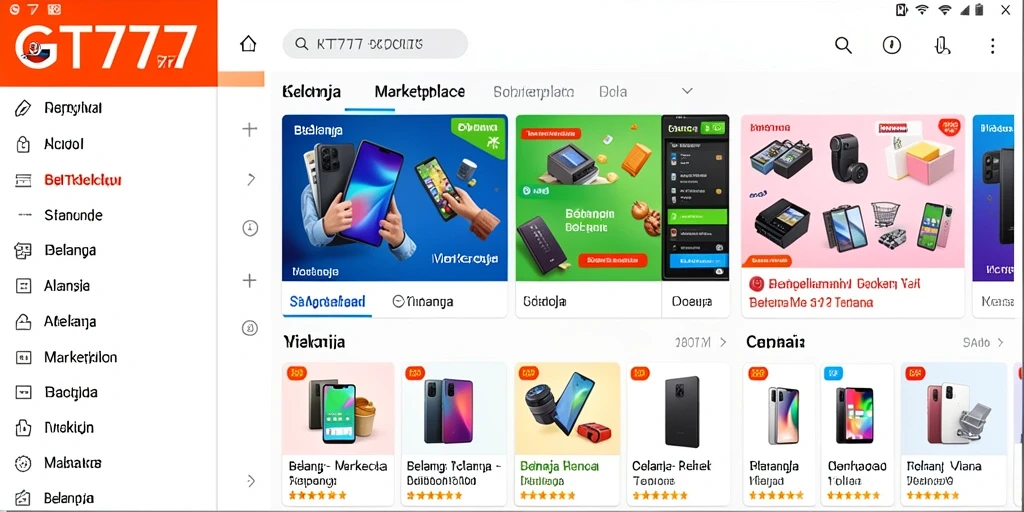 Tampilan antarmuka pengguna GT777 yang menarik dan mudah digunakan.