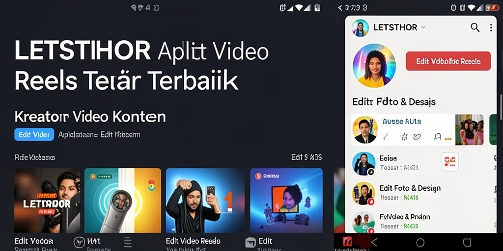 Tampilan antarmuka LETSTHOR dengan fungsi Edit Video Reels yang intuitif.