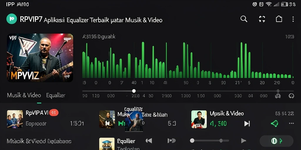 Antarmuka RPVIP7 yang intuitif dengan kontrol Equalizer.