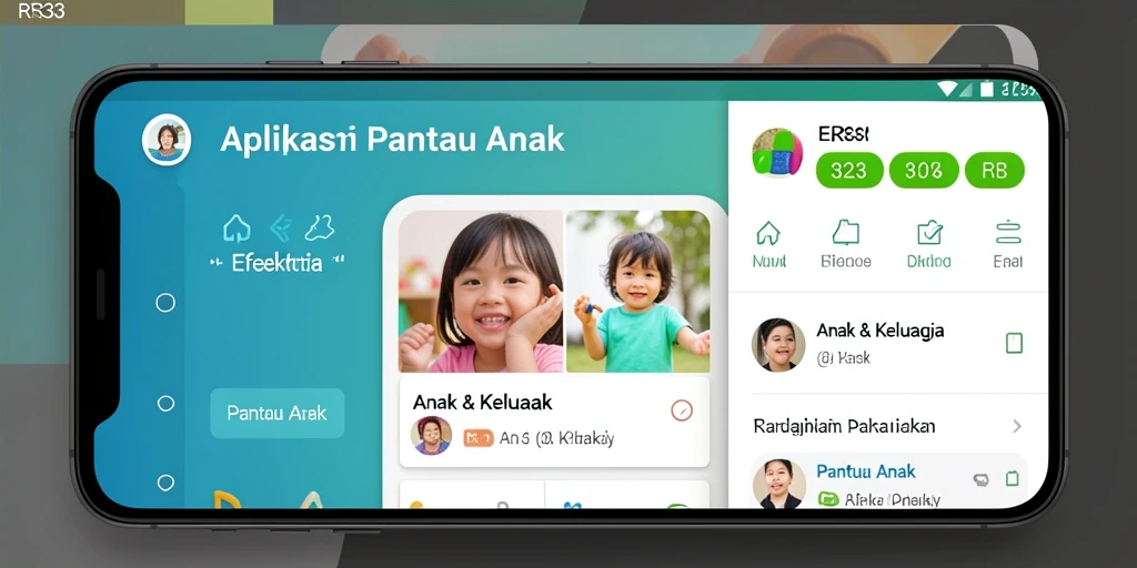 Tampilan antarmuka RR33 yang menarik dan ramah anak untuk pemantauan.