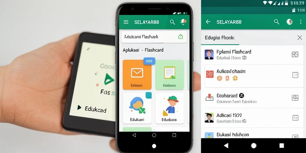 Antarmuka aplikasi Flashcard yang interaktif dan menarik.