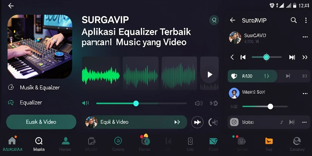 Tampilan antarmuka SURGAVIP yang intuitif dan fungsional sebagai Equalizer.