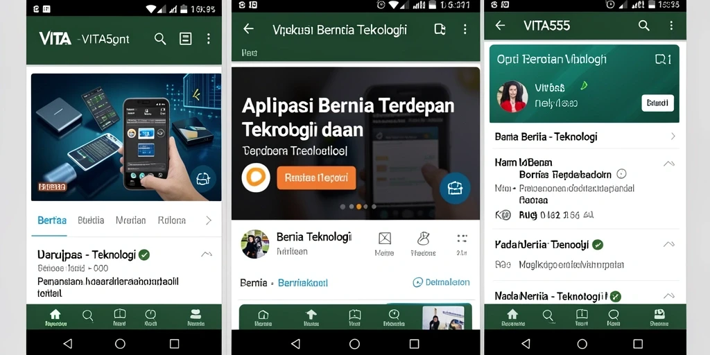 Tampilan antarmuka aplikasi VITA555 yang modern dan intuitif.