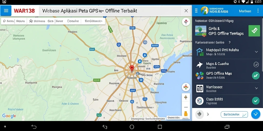 Antarmuka WAR138 yang sederhana dan intuitif untuk navigasi GPS.