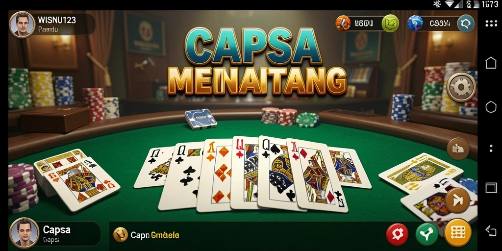 Antarmuka menarik <strong>WISNU123</strong> dengan suasana permainan Capsa.